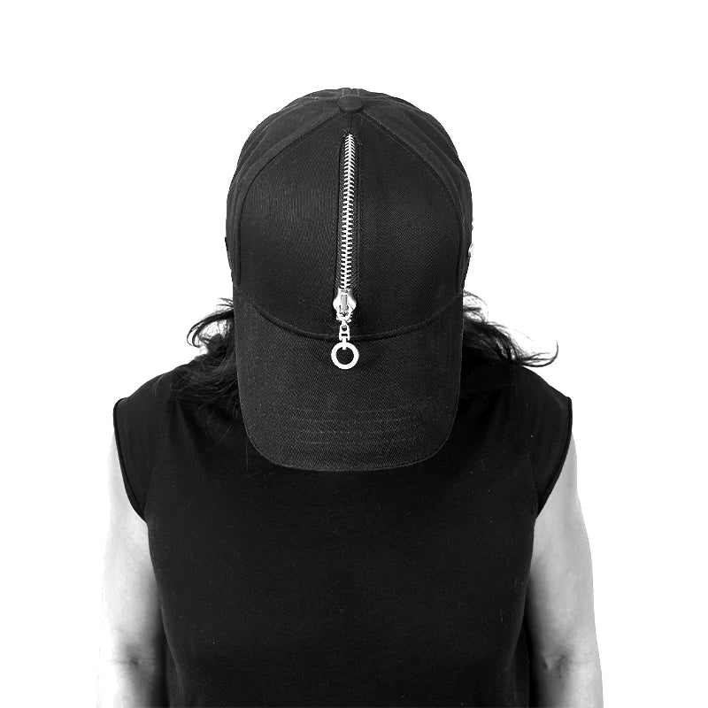 Original Dark Niche High Street Style Zipper Cap