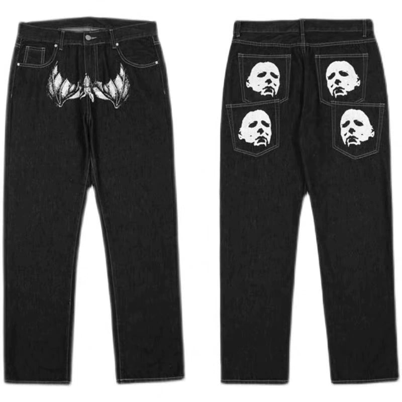 Hip-Hop Designer Straight High Waist Jeans