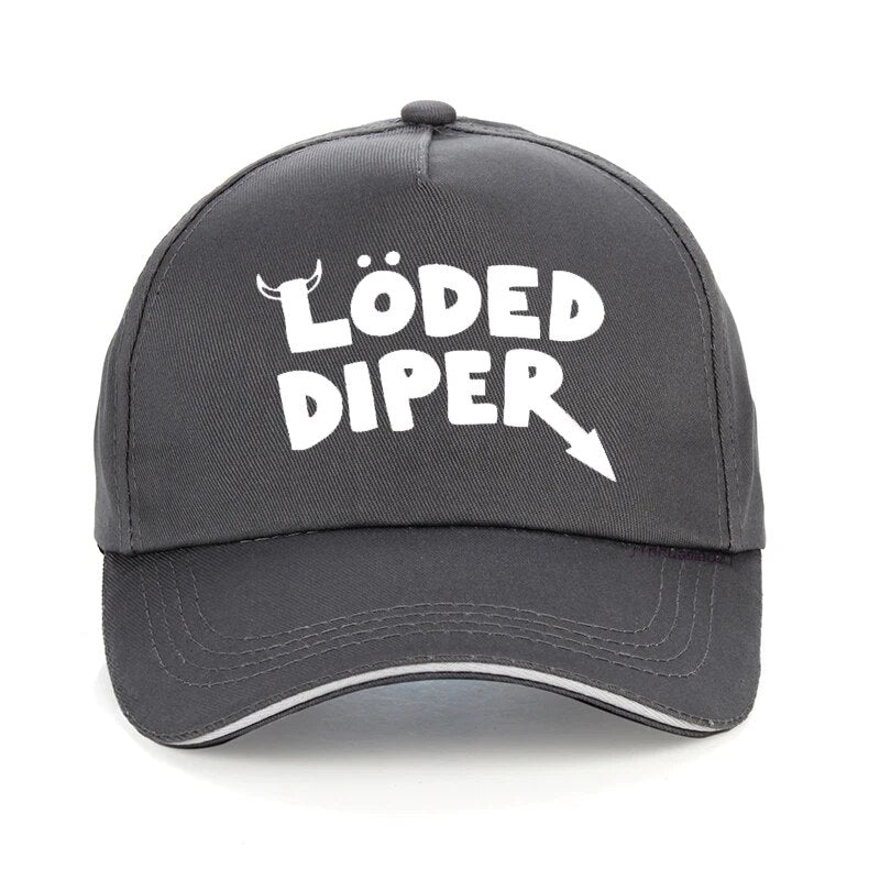 Summer Style Gothic Harajuku loded diper Letter Pattern baseball cap emo hat Adjustable Unisex Breathable hats Snapback Caps