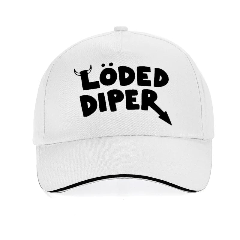 Summer Style Gothic Harajuku loded diper Letter Pattern baseball cap emo hat Adjustable Unisex Breathable hats Snapback Caps