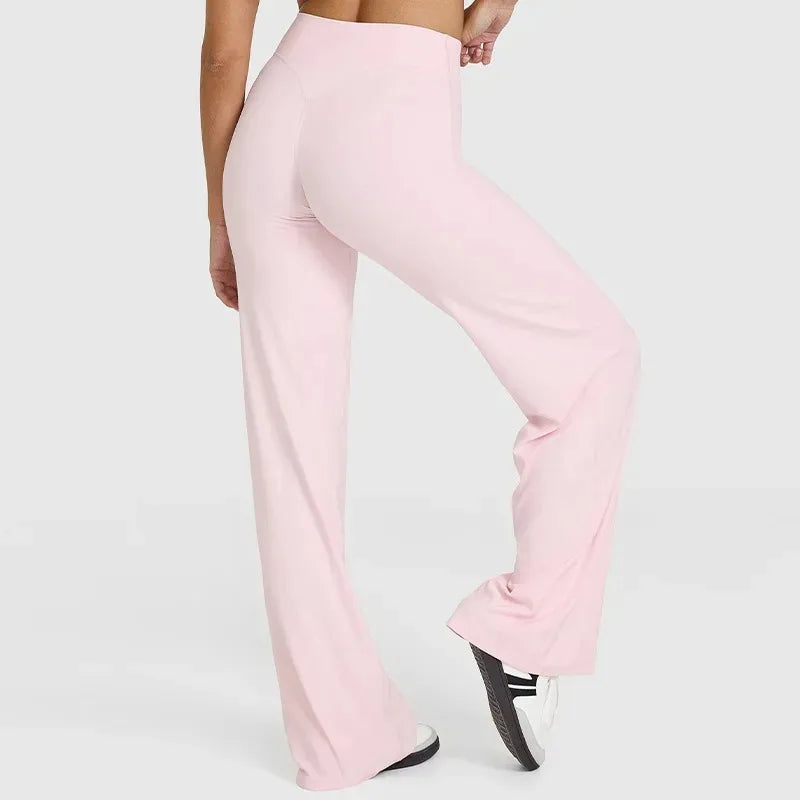Sport Trousers Straight-Leg Ultra Soft Butter Mid-Waist Yoga Pants